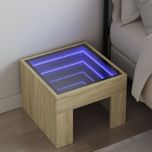 SKM Nachttisch mit Infinity-LED Sonoma-Eiche 40x40x30 cm,Möbel,Tische,Nachttische,Braun,11.35KG,3284072 SKM Nachttisch mit Infinity-LED Sonoma-Eiche 40x40x30 cm,Möbel,Tische,Nachttische,Braun,11.35KG,3284072 von SKM