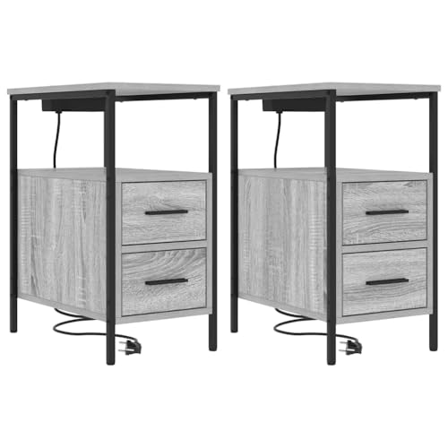 SKM Nachttische 2 pcs Grau Sonoma 30 x 48 x 61 cm Holzwerkstoff,Möbel,Tische,Nachttische,Grau,26.39 kg,859417 SKM Nachttische 2 pcs Grau Sonoma 30 x 48 x 61 cm Holzwerkstoff,Möbel,Tische,Nachttische,Grau,26.39 kg,859417 von SKM
