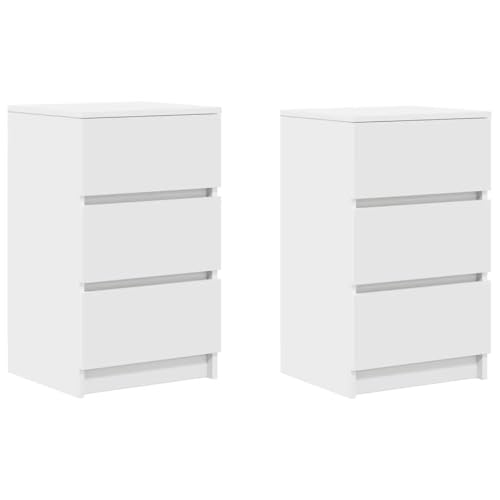 SKM Nachttische mit 3 Schubladen 2 STK. Weiß 39x35x65 cm,Möbel,Tische,Nachttische,Weiß,28.75KG,861338 SKM Nachttische mit 3 Schubladen 2 STK. Weiß 39x35x65 cm,Möbel,Tische,Nachttische,Weiß,28.75KG,861338 von SKM