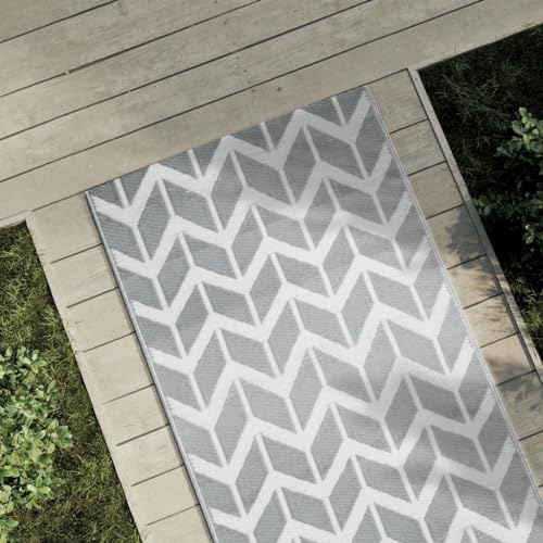 SKM Outdoor-Teppich ARAKIL Grau 80x150 cm PP,Heim & Garten,Rasen & Garten,Garten & Balkon,Gartenteppiche & Picknickdecken,Grau,0.67KG,316947 von SKM