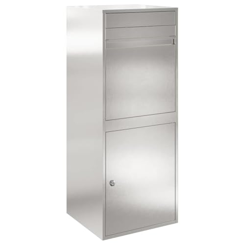 SKM Paketdrop-Box Schwarz 41 x 38 x 103 cm Edelstahl,Heim & Garten,Dekoration,Briefkästen,Schwarz,16.4 kg,874937 von SKM