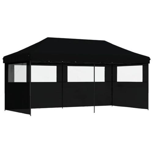 SKM Partyzelt Falt Pop-Up mit 3 Seitenteilen Schwarz,Heim & Garten,Rasen & Garten,Garten & Balkon,Gartenbauten,Pavillons & Partyzelte,Schwarz,29 kg,4004950 von SKM