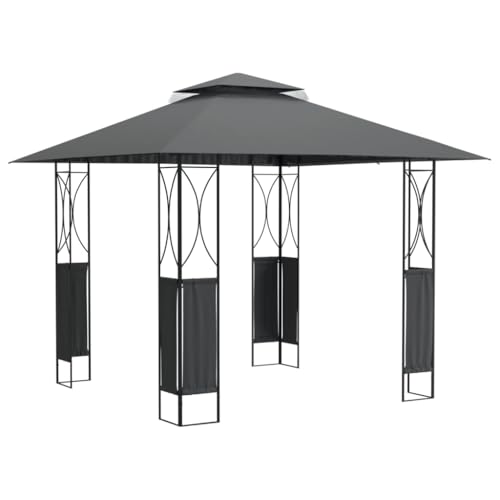 SKM Pavillon mit Dach Anthrazit 300x300x270 cm Stahl,Heim & Garten,Rasen & Garten,Garten & Balkon,Gartenbauten,Pavillons & Partyzelte,Anthrazit,23.5 kg,360141 von SKM