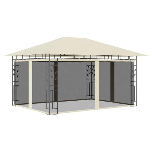 SKM Pavillon mit Moskitonetz 4x3x2,73 m Creme 180 g/m²,Heim & Garten,Rasen & Garten,Garten & Balkon,Gartenbauten,Pavillons & Partyzelte,Creme,37 kg,47970 SKM Pavillon mit Moskitonetz 4x3x2,73 m Creme 180 g/m²,Heim & Garten,Rasen & Garten,Garten & Balkon,Gartenbauten,Pavillons & Partyzelte,Creme,37 kg,47970 von SKM