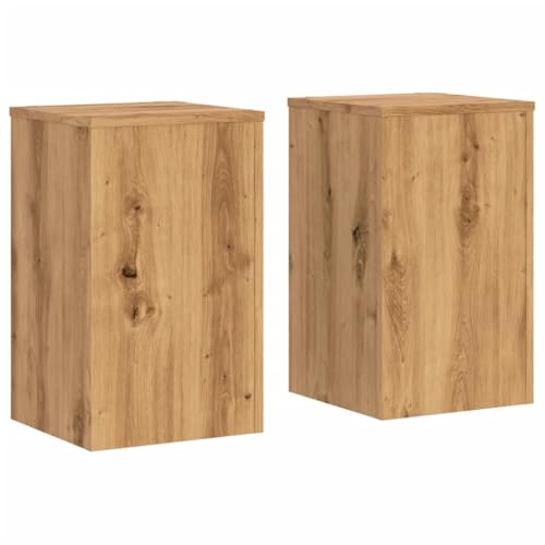 SKM Pflanzenständer 2 STK. Artisan-Eiche 30x30x50 cm Holzwerkstoff,Heim & Garten,Rasen & Garten,Gartenpflege,Pflanzenständer,Braun,15 kg,852923 von SKM
