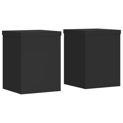 SKM Pflanzenständer 2 STK. Schwarz 15x15x20 cm Holzwerkstoff,Heim & Garten,Rasen & Garten,Gartenpflege,Pflanzenständer,Schwarz,3.35 kg,852889 von SKM