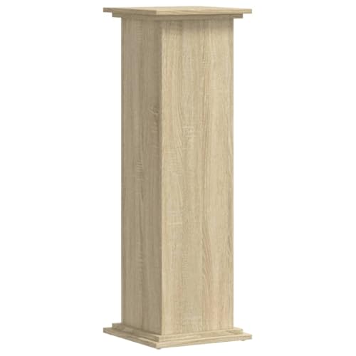 SKM Pflanzenständer Sonoma-Eiche 33x33x100 cm Holzwerkstoff,Heim & Garten,Rasen & Garten,Gartenpflege,Pflanzenständer,Braun,15.1 kg,852980 von SKM