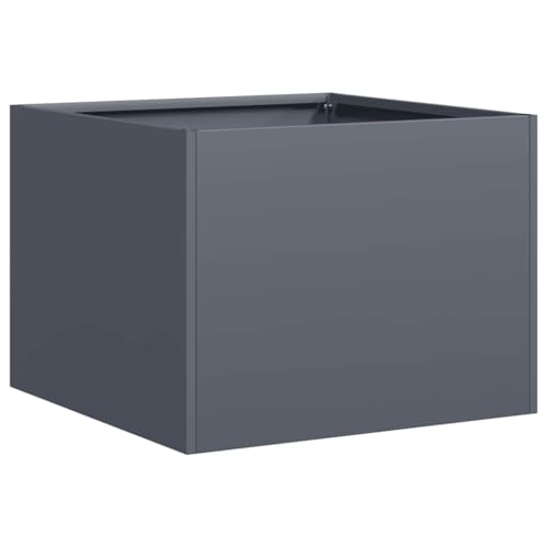 SKM Pflanzgefäß Anthrazit 40x40x30 cm Stahl,Heim & Garten,Rasen & Garten,Gartenpflege,Blumentöpfe & Pflanzgefäße,Anthrazit,4.1 kg,860796 von SKM
