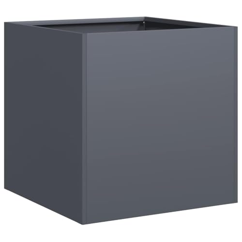 SKM Pflanzkübel Anthrazit 40x40x40 cm Kaltgewalzter Stahl,Heim & Garten,Rasen & Garten,Gartenpflege,Blumentöpfe & Pflanzgefäße,Anthrazit,5 kg,860663 von SKM
