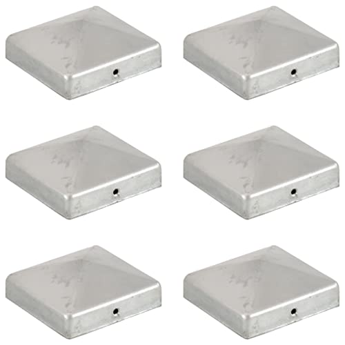 SKM Pfostenkappen 6 STK. Pyramide Verzinktes Metall 81 x 81 mm, Weight: 0.5 kg, 145490 von SKM