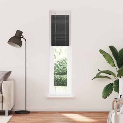 SKM Plissee Schwarz 45x200 cm Stoffbreite 44,4 cm Polyester,Heim & Garten,Dekoration,Fensterdrapierung,Jalousien & Rollos,Schwarz,0.52 kg,4015149 von SKM