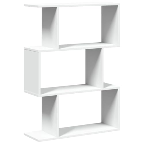 SKM Raumteiler-Bücherregal 3 Fächer Weiß 70x24x97 cm Holzwerkstoff,Möbel,Regalsysteme,Bücherregale & Bücherschränke,Weiß,13.25 kg,858111 von SKM