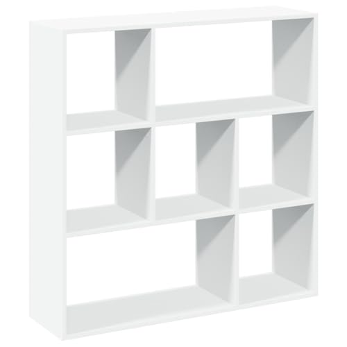 SKM Raumteiler-Bücherregal Weiß 102x29x103,5 cm Holzwerkstoff,Möbel,Regalsysteme,Bücherregale & Bücherschränke,Weiß,24.6 kg,858048 von SKM