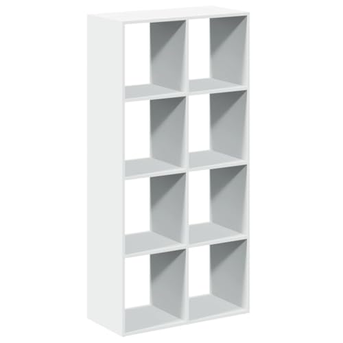 SKM Raumteiler-Bücherregal Weiß 69,5x29x137,5 cm Holzwerkstoff,Möbel,Regalsysteme,Bücherregale & Bücherschränke,Weiß,25 kg,858021 von SKM