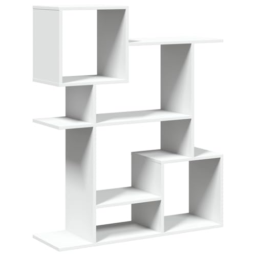 SKM Raumteiler-Bücherregal Weiß 92x29x112 cm Holzwerkstoff,Möbel,Regalsysteme,Bücherregale & Bücherschränke,Weiß,21.6 kg,858120 von SKM