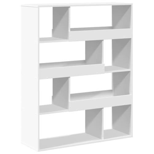 SKM Raumteiler Weiß 100x33x125,5 cm Holzwerkstoff,Möbel,Regalsysteme,Bücherregale & Bücherschränke,Weiß,39.8 kg,3309483 von SKM
