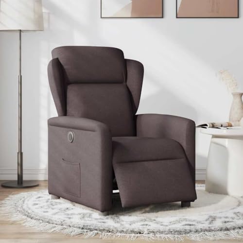 SKM Relaxsessel Elektrisch Dunkelbraun Stoff,Möbel,Stühle,Sessel,Braun,22.2 kg,3303119 von SKM