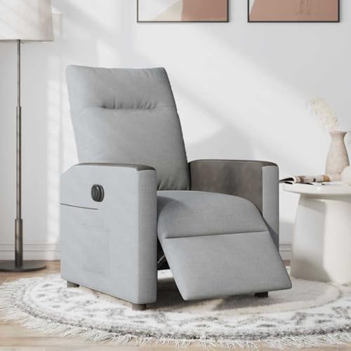 SKM Relaxsessel Elektrisch Hellgrau Stoff,Möbel,Stühle,Sessel,Grau,22.2KG,3324038 von SKM