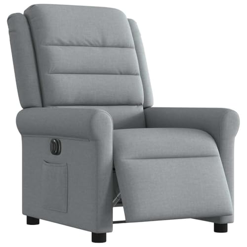 SKM Relaxsessel Elektrisch Hellgrau Stoff,Möbel,Stühle,Sessel,Grau,22.3KG,3303294 von SKM