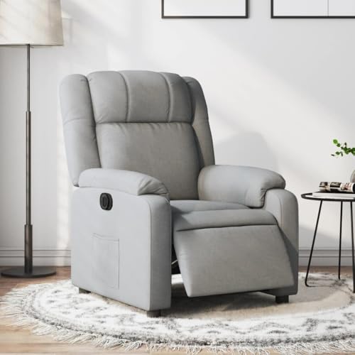 SKM Relaxsessel Elektrisch Hellgrau Stoff,Möbel,Stühle,Sessel,Grau,24.05KG,3205178 von SKM