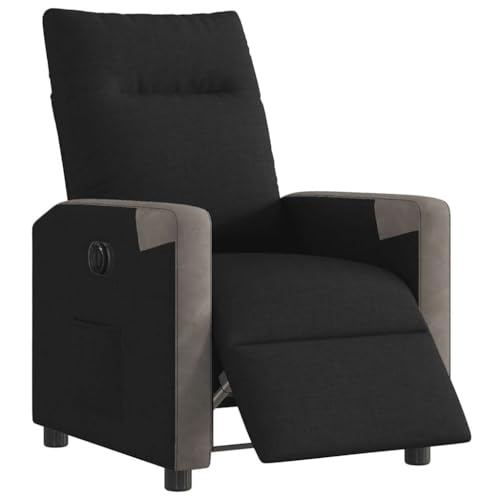 SKM Relaxsessel Elektrisch Schwarz Stoff,Möbel,Stühle,Sessel,Schwarz,22.3KG,3324082 von SKM