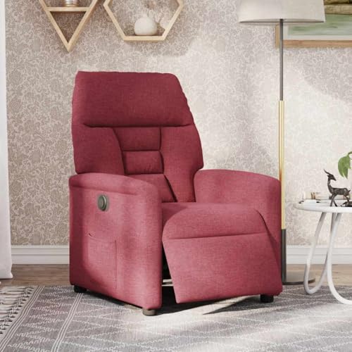 SKM Relaxsessel Elektrisch Weinrot Stoff,Möbel,Stühle,Sessel,Rot,21.6KG,3303015 von SKM
