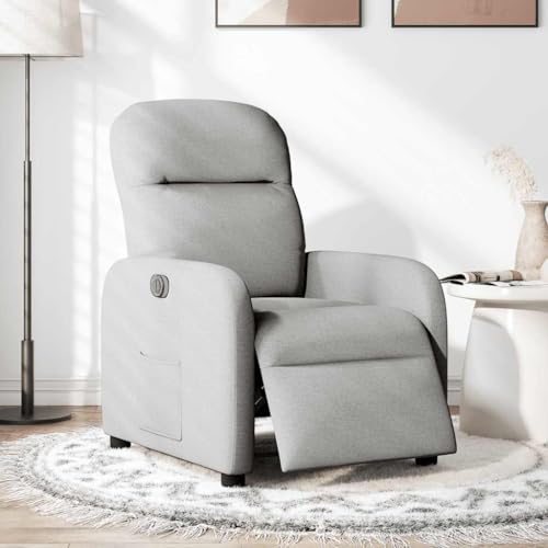 SKM Relaxsessel Elektrisch Wolkengrau Stoff,Möbel,Stühle,Sessel,Grau,22.5KG,3302961 von SKM