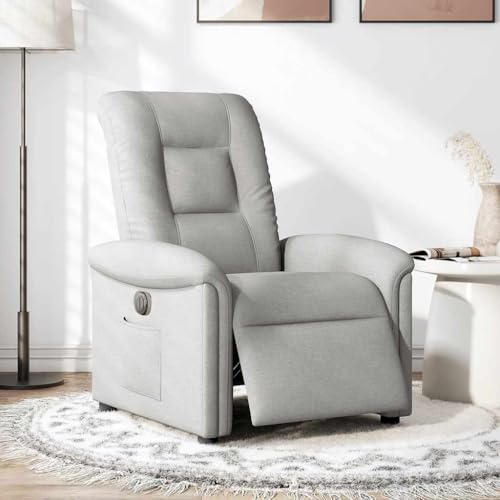 SKM Relaxsessel Elektrisch Wolkengrau Stoff,Möbel,Stühle,Sessel,Grau,22.8KG,3303243 von SKM