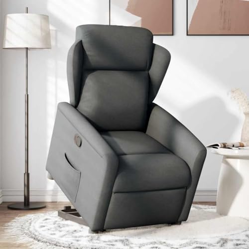 SKM Relaxsessel mit Aufstehhilfe Dunkelgrau Stoff,Möbel,Stühle,Sessel,Grau,26.15KG,3303135 von SKM
