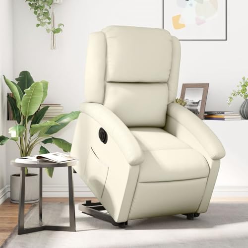 SKM Relaxsessel mit Aufstehhilfe Elektrisch Creme Kunstleder,Möbel,Stühle,Sessel,Creme,28.4KG,3204241 von SKM