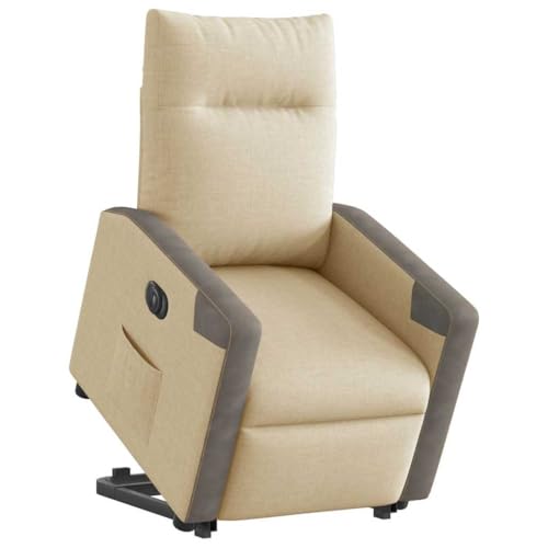 SKM Relaxsessel mit Aufstehhilfe Elektrisch Creme Stoff,Möbel,Stühle,Sessel,Creme,28.85KG,3324103 von SKM