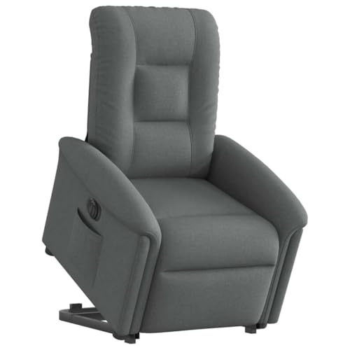 SKM Relaxsessel mit Aufstehhilfe Elektrisch Dunkelgrau Stoff,Möbel,Stühle,Sessel,Grau,29.35KG,3303275 von SKM