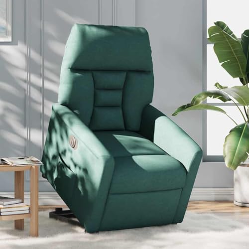SKM Relaxsessel mit Aufstehhilfe Elektrisch Dunkelgrün Stoff,Möbel,Stühle,Sessel,Grün,28.15KG,3303058 von SKM