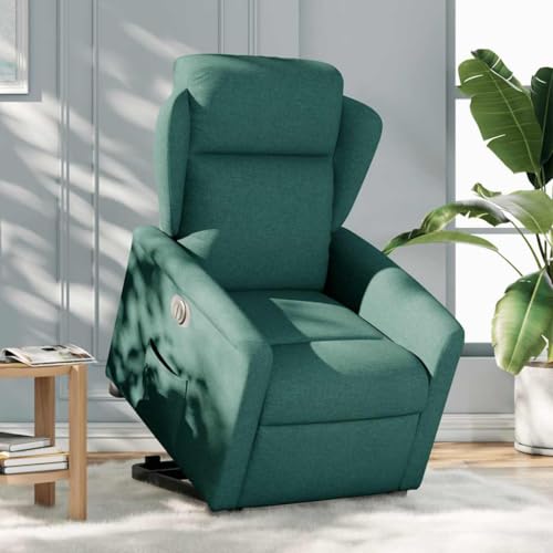 SKM Relaxsessel mit Aufstehhilfe Elektrisch Dunkelgrün Stoff,Möbel,Stühle,Sessel,Grün,28.75 kg,3303160 von SKM