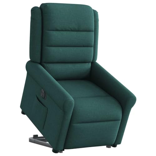 SKM Relaxsessel mit Aufstehhilfe Elektrisch Dunkelgrün Stoff,Möbel,Stühle,Sessel,Grün,28.85KG,3303340 von SKM