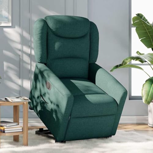 SKM Relaxsessel mit Aufstehhilfe Elektrisch Dunkelgrün Stoff,Möbel,Stühle,Sessel,Grün,29.25KG,3303220 von SKM