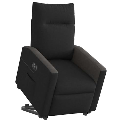 SKM Relaxsessel mit Aufstehhilfe Elektrisch Schwarz Stoff,Möbel,Stühle,Sessel,Schwarz,28.75KG,3324068 von SKM