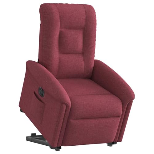 SKM Relaxsessel mit Aufstehhilfe Elektrisch Weinrot Stoff,Möbel,Stühle,Sessel,Rot,29.35KG,3303277 von SKM