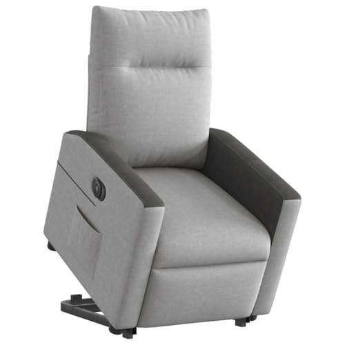 SKM Relaxsessel mit Aufstehhilfe Elektrisch Wolkengrau Stoff,Möbel,Stühle,Sessel,Grau,28.75KG,3324065 von SKM