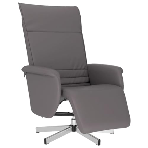 SKM Relaxsessel mit Fußteil Grau Kunstleder,Möbel,Stühle,Sessel,Grau,21.2 kg,356643 von SKM