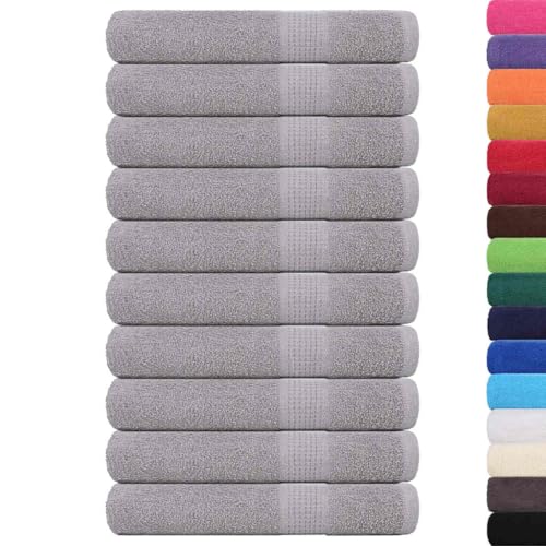 SKM Saunatücher 10 STK. Grau 80x200 cm 360 g/m² 100% Baumwolle,Heim & Garten,Haushaltswäsche,Handtücher,Grau,6.72 kg,136841 von SKM