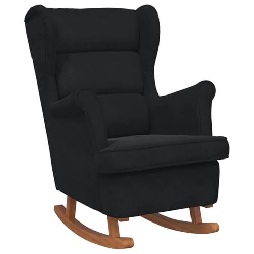 SKM Schaukelstuhl 71 x 92 x 100 cm 100% Polyester Sperrholz,Möbel,Stühle,Schaukelstühle,Schwarz,18.6 kg,42012852 von SKM