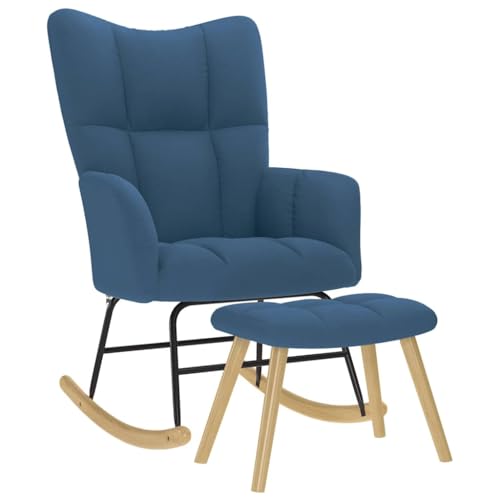 SKM Schaukelstuhl mit Fußhocker Blau Stoff,Möbel,Stühle,Schaukelstühle,Blau,13 kg,4016808 SKM Schaukelstuhl mit Fußhocker Blau Stoff,Möbel,Stühle,Schaukelstühle,Blau,13 kg,4016808 von SKM