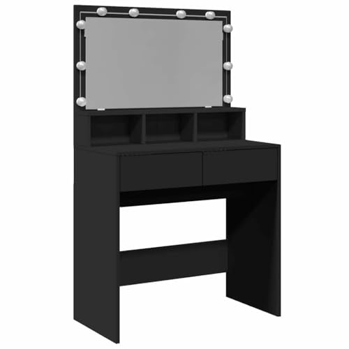 SKM Schminktisch mit LED-Beleuchtung Schwarz 80x41x134,5 cm,Möbel,Schränke,Spiegel- & Waschbeckenunterschränke,Schminktische,Schwarz,30.65 kg,848186 SKM Schminktisch mit LED-Beleuchtung Schwarz 80x41x134,5 cm,Möbel,Schränke,Spiegel- & Waschbeckenunterschränke,Schminktische,Schwarz,30.65 kg,848186 von SKM