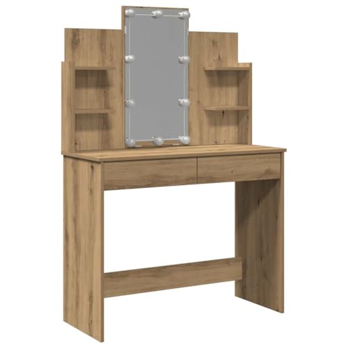 SKM Schminktisch mit LED-Leuchten Artisan-Eiche 96x40x142 cm,Möbel,Schränke,Spiegel- & Waschbeckenunterschränke,Schminktische,Braun,29.4 kg,857026 SKM Schminktisch mit LED-Leuchten Artisan-Eiche 96x40x142 cm,Möbel,Schränke,Spiegel- & Waschbeckenunterschränke,Schminktische,Braun,29.4 kg,857026 von SKM