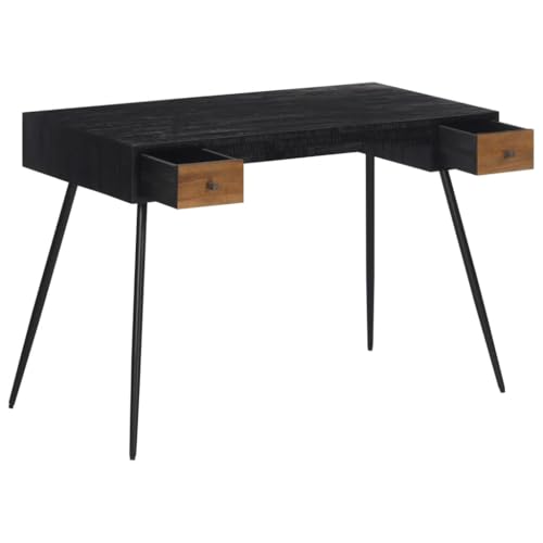 SKM Schreibtisch 117x56,5x75 cm Recyceltes Massivholz Teak,Möbel,Büromöbel,Schreibtische,Braun,20.85 kg,358528 von SKM