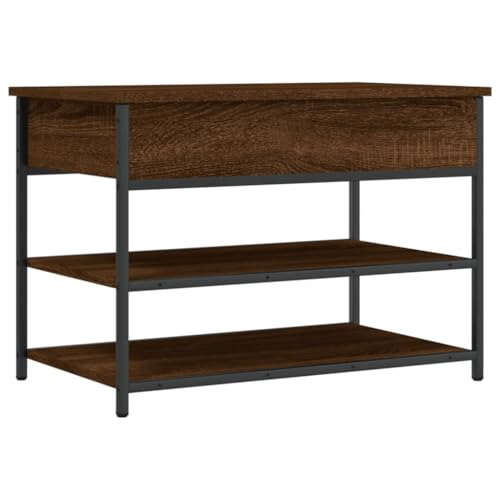 SKM Schuhbank Braun Eichen-Optik 70x42,5x50 cm Holzwerkstoff,Möbel,Sitzbänke,Truhen- & Flurbänke,Braun,18.58KG,839032 von SKM