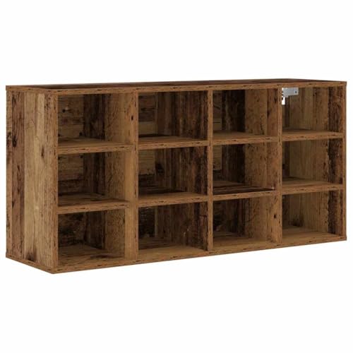 SKM Schuhschrank mit Regal Altholz 103 x 30 x 51 cm Holzwerkstoff,Heim & Garten,Haushaltsbedarf,Aufbewahrung & Ordnungssysteme,Kleideraufbewahrung,Schuhregale & -schränke,Braun,22.5 kg,875209 von SKM