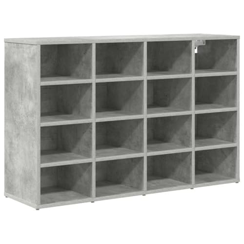 SKM Schuhschrank mit Regal Betongrau 103 x 30 x 67 cm Holzwerkstoff,Heim & Garten,Haushaltsbedarf,Aufbewahrung & Ordnungssysteme,Kleideraufbewahrung,Schuhregale & -schränke,Grau,28.25 kg,808733 von SKM