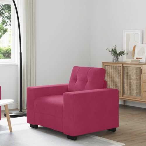 SKM Sessel Weinrot 60 cm Samt,Möbel,Sofas,Rot,16.6KG,4105102 von SKM
